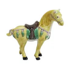 Foto de um(a) Escultura Cavalo Tang, da categoria de Escultura. Belo e antigo "Cavalo Tang", peça em cerâmica chinesa magnificamente policromada, popular durante a dinastia TANG... Vendido no marketplace Trésors.