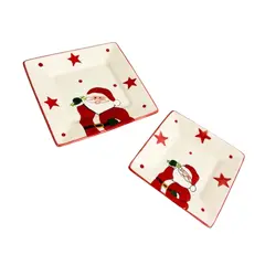 Foto de um(a) ​ Par de petisqueiras em cerâmica pintada a mão, da categoria de Pratos Decorativos. Par de petisqueiras em cerâmica pintada a mão. Mínimos lascados como mostrado nas fotos. Medidas maior: 18x18cmMedidas... Vendido no marketplace Trésors.