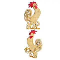 Foto de um(a) ​Dupla de galos de briga em gesso, da categoria de Objetos de parede. Dupla de galos de briga em gesso, com suporte para pendurar. Enormes, com várias avarias como mostrado nas fotos. Medidas:... Vendido no marketplace Trésors.