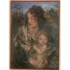 Foto de um(a) Aurel Naray (Budapeste, 1883-1949) Madona com filho OST, da categoria de Pinturas. Aurel Naray (Budapeste, 1883-1949), Madona com filho, OST, 70A X 50L, CIE, obra recém limpa, chassis cavilhado original,... Vendido no marketplace Trésors.