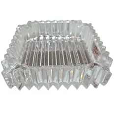 Foto de um(a) Cinzeiro Cristal - Geométrico, da categoria de Cinzeiros. O ápice da elegância funcional. Este cinzeiro é esculpido em cristal de alta transparência, apresentando lapidações... Vendido no marketplace Trésors.