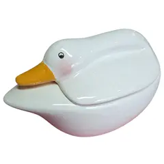 Foto de um(a) Potiche Vintage Pato em Porcelana, da categoria de Cachepot. Uma peça rara que carrega a estética clássica de décadas passadas. Este potiche decorativo em formato de pato é um exemplar... Vendido no marketplace Trésors.