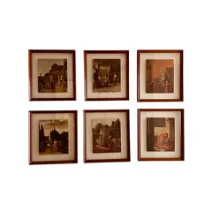 Foto de um(a) Conjunto com 6 Quadros – Inspiração nos Mestres Holandeses do Século XVII, da categoria de Impressões. Conjunto com 6 Quadros Vintage – Inspiração nos Mestres Holandeses do Século XVII Belíssimo conjunto composto por seis... Vendido no marketplace Trésors.