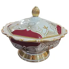 Foto de um(a) Antiga Bomboniere Eschenbach Bavaria – Porcelana Alemã – Pintada à Mão (Handarbeit), da categoria de Garrafas, potes e jarros. Exclusiva e sofisticada bomboniere (pote com tampa) em fina porcelana alemã Eschenbach, produzida na região da Baviera. Esta... Vendido no marketplace Trésors.