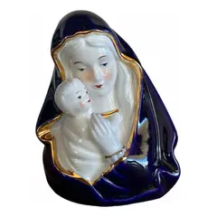 Foto de um(a) Arte Sacra Antigo Busto Abajur Imagem Nsa Senhora Porcelana, da categoria de Abajures. ~ Arte Sacra ~Antiga e fina escultura/luminária artística representando Nossa Senhora com o Menino Jesus. Peça feita à mão... Vendido no marketplace Trésors.