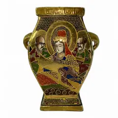 Foto de um(a) Antigo Raro Vaso Oriental Porcelana Japonesa Satsuma Império, da categoria de Vasos. Satsuma Imperial. Antigo e diferente vaso oriental no formato de pequena ânfora com alças, porcelana artística japonesa,... Vendido no marketplace Trésors.