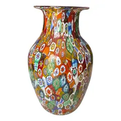 Foto de um(a) Antigo Raro Vaso Em Murano Italiano Ouro Millefiori Original, da categoria de Vasos. ~ Millefiori ~ Murano italiano, significa “mil flores” Belíssimo vaso artístico em Murano com ouro, ricamente feito à mão... Vendido no marketplace Trésors.