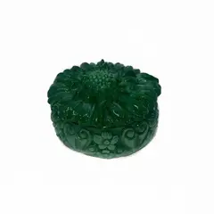 Foto de um(a) Antiga Pozeira Caixa Ingrid Malaquita Glass Art Deco Hoffman, da categoria de Cestos e Caixas. Malachite Glass. Ingrid Glass by Heinrich Hoffmann. Antiga caixa porta jóias em vidro artístico de malaquita. Linda... Vendido no marketplace Trésors.