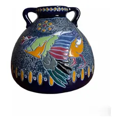 Foto de um(a) Antigo Raro Vaso Faiança Majólica Tcheca Amphora Art Nouveau, da categoria de Vasos. ~ Amphora ~ Riessner, Stellmacher & Kessel. Antigo e excepcional vaso artístico em faiança/majólica da Checoslováquia. Ótima... Vendido no marketplace Trésors.