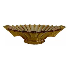 Foto de um(a) Antigo Bowl Centro Mesa Vidro Âmbar Art Deco Walther Sohne, da categoria de Centro de mesa. ~ Walther & Sohne ~ Antigo e grande bowl centro de mesa em vidro artístico âmbar com detalhes em satiné, traços bem... Vendido no marketplace Trésors.