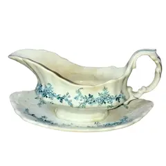 Foto de um(a) Antiga Molheira Em Porcelana Italiana Richard Ginori Elba, da categoria de Travessas e tigelas. Molheira antiga Porcelana italiana Richard Ginori, modelo Elba.Medidas 14x24cm. Vendido no marketplace Trésors.