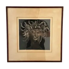 Foto de um(a) Gravura intitulada "Sereia" do artista português Bartolomeu Cid dos Santos (1931-2008), da categoria de Serigrafia. Gravura intitulada "Sereia" do artista português Bartolomeu Cid dos Santos (1931-2008). Água forte sobre papel. Assinada e... Vendido no marketplace Trésors.