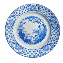 Foto de um(a) Antigo Prato Porcelana Inglesa Azul E Branco Adams Tunstall, da categoria de Pratos Decorativos. Adams Tunstall - England. Modelo Tokio. Antigo prato em porcelana artística inglesa, belíssima decoração oriental com... Vendido no marketplace Trésors.