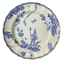 Foto de um(a) Antigo Prato Decorativo Cerâmica Italiana Richard Ginori, da categoria de Pratos Decorativos. Richard Ginori. Antigo prato decorativo em cerâmica artística italiana. Peça feita e pintada à mão. Diâmetro 24cm. Vendido no marketplace Trésors.