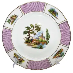 Foto de um(a) Antigo Prato Parede Decorativo Porcelana Limoges Bernardaud, da categoria de Pratos Decorativos. Antigo prato decorativo em porcelana francesa da famosa Limoges by Bernardaud. Pintado à mão com filetes de ouro. Impecável.... Vendido no marketplace Trésors.