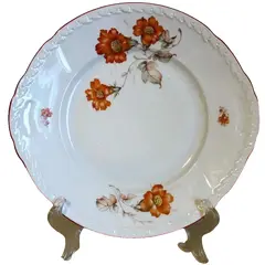 Foto de um(a) Antiga Bandeja Prato Decorativo Porcelana Tcheca Art Deco, da categoria de Travessas e tigelas. Antigo prato com alças, decorativo ou para servir em porcelana Tcheca, com linda decoração floral. Período Art Deco.Diâmetro... Vendido no marketplace Trésors.
