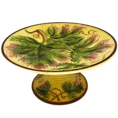 Foto de um(a) Antiga Fruteira Boleira Faiança Majolica Alemã Art Nouveau, da categoria de Fruteiras. Antiga e decorativa fruteira/boleira em faiança/majolica alemã, linda coloração e decoração de folhas em relevo, início do... Vendido no marketplace Trésors.
