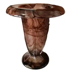 Foto de um(a) Antigo Vaso Art Deco Murano Pâte De Verre George Davidson, da categoria de Vasos. George Davidson Glass. Lindo e imponente vaso em Murano artístico, técnica patê de verre, ricamente feito à mão. Com rajados... Vendido no marketplace Trésors.