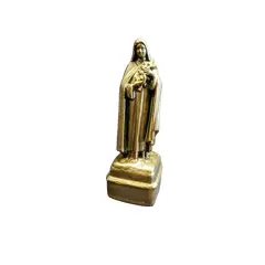 Foto de um(a) Imagem Santa Rita Antimônio Década de 1940, da categoria de Objetos religiosos e espirituais. Imagem de santa rita em antimônio com pátina bronze oxidada, década de 1940. A: 15,5 cm / L: 5 cm / P: 5 cm / peso: 280g. Vendido no marketplace Trésors.