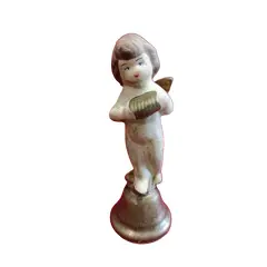 Foto de um(a) Sineta de Mesa Anjo em Porcelana e Latão Indiano, Década de 1980, da categoria de Outros colecionáveis. Sineta de mesa com haste com anjo em porcelana envelhecida e sino de latão indiano, década de 1980. A: 10,5 cm L: 3,5 cm... Vendido no marketplace Trésors.