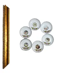 Foto de um(a) Combo com 06 Pires Pozzani anos 40, da categoria de Pratos. Combo com 6 pires da marca pozzani, década de 1940 em porcelana filetada e pintadas com decoupage de gravuras clássicas -... Vendido no marketplace Trésors.