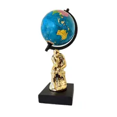 Foto de um(a) O Pensador Dourado, da categoria de Globos. O pensador dourado globo terrestre o pensador em porcelana dourada com base em madeira ebanizada A: 28cm Base: 9 x 9 cm ... Vendido no marketplace Trésors.