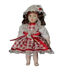 Foto de um(a) Bonequinha de Porcelana, Década de 1990, da categoria de Bonecas. Pequena boneca de porcelana com vestimentas original. Peça colecionável dos anos 1990. A: 12,5 cm L: 5 cm P: 3,5 cm peso:... Vendido no marketplace Trésors.