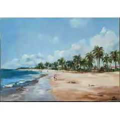 Foto de um(a) Tela Marina 00'S, da categoria de Pinturas. Marina em acrilico sobre tela, década de 2000 artista: wk, 2000 L: 60 cm A: 40 cm. Vendido no marketplace Trésors.