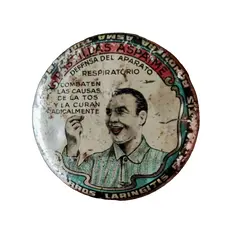 Foto de um(a) Latinha Pastilhas Aspaime Anos 20, da categoria de Outros colecionáveis. Lata de pastilhas aspaime originária de barcelona, dos anos 1910 e 1920 alívio imediato para catarro, laringite, ronqueira,... Vendido no marketplace Trésors.