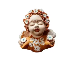 Foto de um(a) Anjo em Terracota Marsam, da categoria de Modelos e estatuetas. Escultura de anjo em terracota marsam. Policromia em tons terrosos, todo o cuidado do artista em fazer peças únicas e para... Vendido no marketplace Trésors.