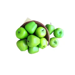 Foto de um(a) Green Apple Anos 2000, da categoria de Outros objetos decorativos. Maçãs verdes artificiais em plástico, década de 2000 combo com 10 unidades. *não acompanha fruteira*. Vendido no marketplace Trésors.