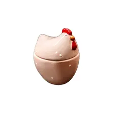 Foto de um(a) Pote Galinha com Poá em Porcelana, Década de 2000, da categoria de Garrafas, potes e jarros. Pote galinha rosa com poá branco porcelana sem marca do fabricante, década de 2000 A: 14 cm Diâmetro: 11,5 cm peso: 433 g. Vendido no marketplace Trésors.
