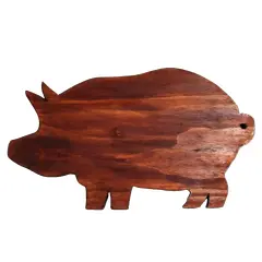 Foto de um(a) Tábua Porquinho, da categoria de Outros utensílios. Tábua de carne em madeira com modelo de porquinho, muito comum nos anos 1950.42 x 24 x 1,5 cm peso: 408g. Vendido no marketplace Trésors.