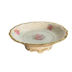Foto de um(a) Antigo Prato Fruteira Centro De Mesa Porcelana Polonesa Kpm, da categoria de Travessas e tigelas. ~ KPM ~ Receba toda a delicadeza dessa linda peça em porcelana artística polonesa. Ela é uma fruteirinha, ótima para servir... Vendido no marketplace Trésors.