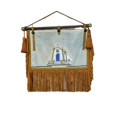 Foto de um(a) Estandarte Igreja Nossa Senhora Das Necessidades anos 2000, da categoria de Objetos religiosos e espirituais. Estandarte igreja nossa senhora das necessidades, santo antônio de lisboa, florianópolis-sc, pintado à mão pela artista... Vendido no marketplace Trésors.