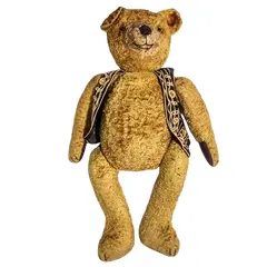 Foto de um(a) Teddy Bear Astracã, Década de 1950, da categoria de Bichos de pelúcia. Urso dos anos 1950 revestido de astracã com enchimento de palha, couro e com olhos de vidro. Uma peça colecionável. A: 76 cm... Vendido no marketplace Trésors.