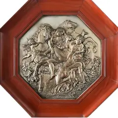 Foto de um(a) Antigo Grande Quadro Placa Metal Prata Wmf Rapto Das Sabinas, da categoria de Placas. Antigo e centenário quadro, placa em metal espessurado a prata, de excelente qualidade, com muita riqueza de detalhes,... Vendido no marketplace Trésors.