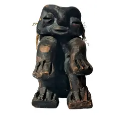 Foto de um(a) Escultura Pigmeu Anos 70, da categoria de Escultura. Escultura africana da região de camarões, conhecidos popularmente como pigmeus. Peça original em cerâmica com a cabeça... Vendido no marketplace Trésors.