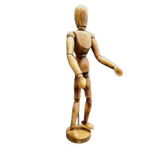 Foto de um(a) Calunga Articulado com Suporte, Década de 2000, da categoria de Modelos e estatuetas. Calunga articulado com suporte em madeira com acabamento em imbuia envelhecido, década de 2000.A: 30 cm / L: 8 cm / P: 3,5cm... Vendido no marketplace Trésors.