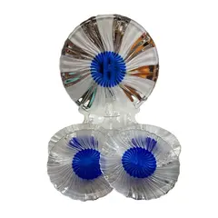 Foto de um(a) Antigos Pratos De Sobremesa Art Deco Cristal D Arques Paris, da categoria de Jogos de pratos. ~ Cristal d’Arques Paris ~Antigo e finíssimo conjunto para servir tortas e sobremesas em cristal francês doublé na cor azul,... Vendido no marketplace Trésors.