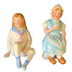 Foto de um(a) Antigos Bibelôs Colecionáveis Esculturas Biscuit Francês, da categoria de Escultura. Antigos e pequenos bibelôs artísticos feitos à mão em biscuit francês. Bastante riqueza de detalhes. A pintura também é... Vendido no marketplace Trésors.
