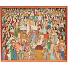 Foto de um(a) Arte genuinamente naif - Brasil, da categoria de Pinturas. A Essência Pura e Espontânea da Pintura Primitivista Uma verdadeira joia para colecionadores e investidores que priorizam a... Vendido no marketplace Trésors.