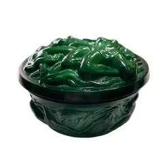 Foto de um(a) Antiga Caixa Art Deco Ingrid Malaquita Glass Heinrich Hoffma, da categoria de Cestos e Caixas. Malachite Glass. Ingrid Glass by Heinrich Hoffmann. Antiga caixa porta jóias em vidro artístico de malaquita, ou como... Vendido no marketplace Trésors.