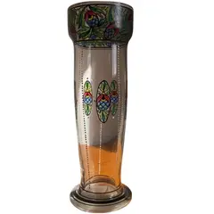 Foto de um(a) Antigo Lindo Vaso Art Deco Em Cristal Veneziano Pintado Mão, da categoria de Vasos. Antigo vaso em cristal veneziano com belíssima pintura feita à mão tipicamente do período Art Deco. Década de 1930. Medidas... Vendido no marketplace Trésors.