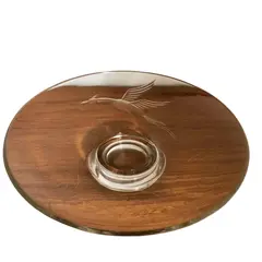 Foto de um(a) Antigo Prato Centro De Mesa Art Deco Cristal Sueco Orrefors, da categoria de Centro de mesa. Antigo e excepcional centro de mesa artístico em finíssimo cristal Suíço. Manufatura Orrefors. Lapidação manual com figura... Vendido no marketplace Trésors.