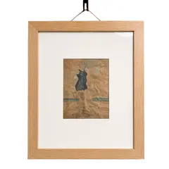 Foto de um(a) Guache sobre papel, da categoria de Pinturas. Guache sobre papel, com montagem elegante (passe-partout de tecido) 40 x 30cm. Vendido no marketplace Trésors.
