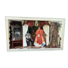 Foto de um(a) Diorama Frida Khalo, da categoria de Outros objetos decorativos. Diorama frida: a vida de frida khalo retratada pelo olhar do designer marcelus ribas, peça única. Caixas em mdp com vidro... Vendido no marketplace Trésors.