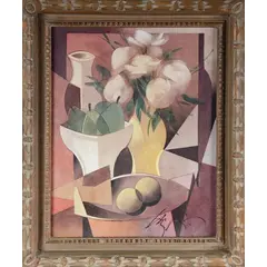 Foto de um(a) Henri Carrières, Natureza Morta, óleo sobre tela assinado a mão pelo artista, da categoria de Pinturas. Henri Carrières, Natureza Morta, óleo sobre tela, medindo 38 x 48 (obra) e 50 x 60 (com linda moldura de madeira) e assinado... Vendido no marketplace Trésors.