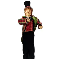 Foto de um(a) Maestro Natalino, 2015, da categoria de Modelos e estatuetas. Enfeite natalino de maestro com rosto em resina e roupas em tecido nas cores natalinas, década de 2015 A: 59cm Base: 19 x... Vendido no marketplace Trésors.