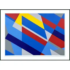 Foto de um(a) Claúdio Tozzi - Geometrico é uma serigrafia exemplar 1 de 20, medindo 48 x 66 cm (obra) e 60 x 78 (moldura) e assinada à mão, da categoria de Serigrafia. Claudio Tozzi é doutor em arquitetura pela Faculdade de Arquitetura e Urbanismo da Universidade de São Paulo (FAU/USP). Em... Vendido no marketplace Trésors.